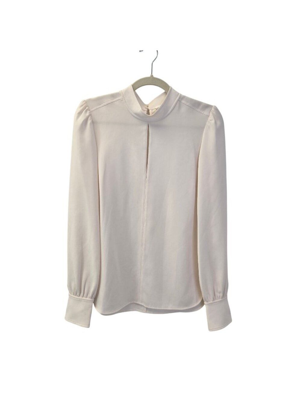 A.L.C. Marina Keyhole High Neck Puff Sleeve Blouse Size 8